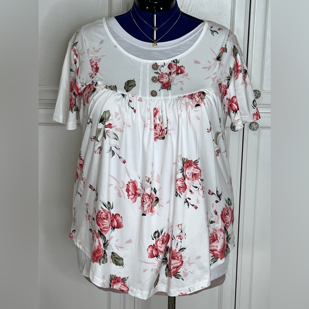 Plus Size Womens Tunic Tops To Wear With Leggings Summer Short Sleeve XXL